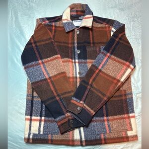 Old Navy Men's Multi-Color Plaid Shirt Jacket